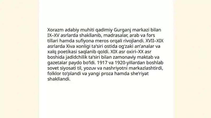 Xorazm, Qoʼqon, Toshkent adabiy muhiti 3