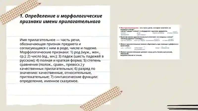 Имя прилагательное 3