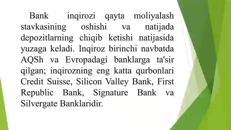 Bank inqirozlari 3