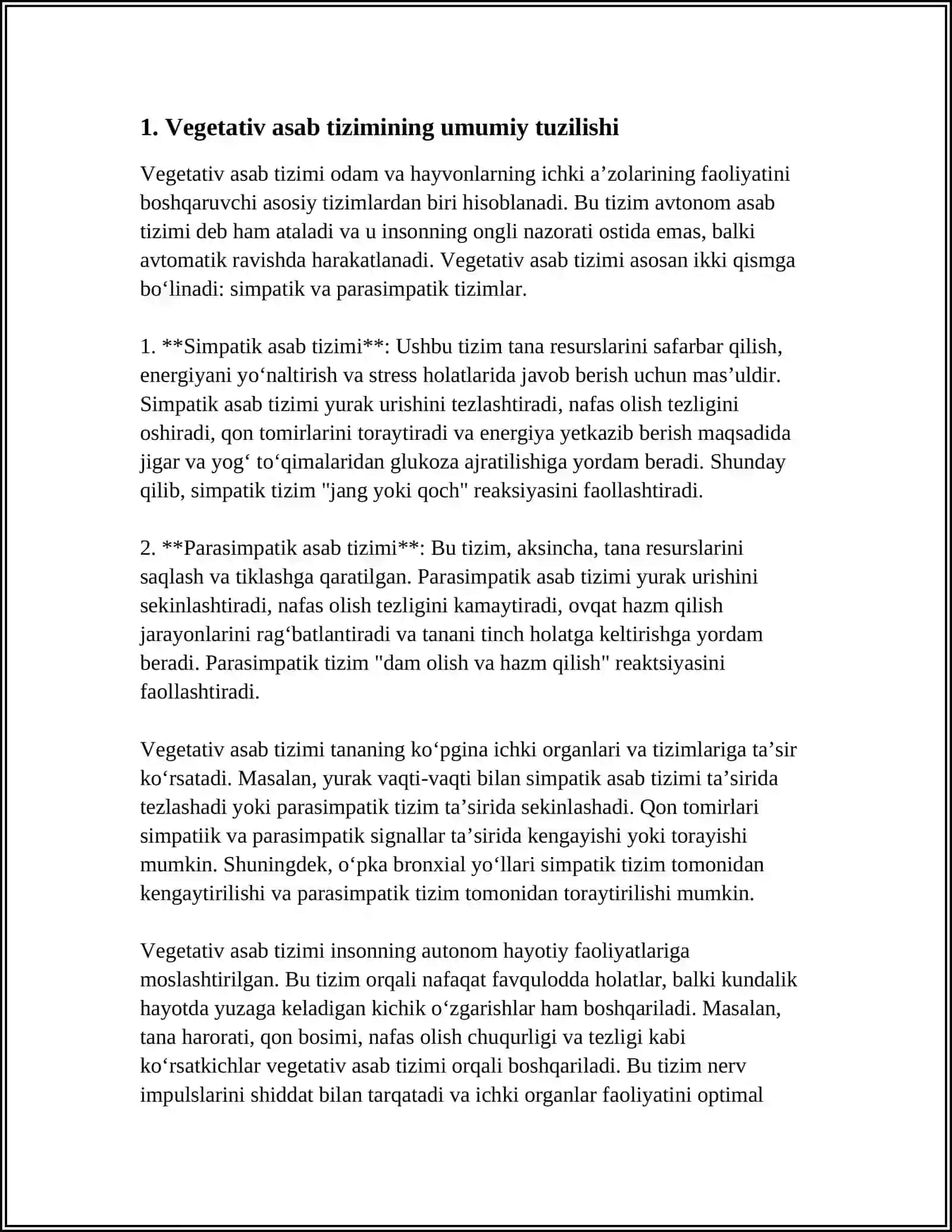 VEGETATIV ASAB TIZIMI ANATOMIYASI, FIZIOLOGIYASI, ZARARLANISH BELGILARI VA TEKSHIRISH USULLARI 3