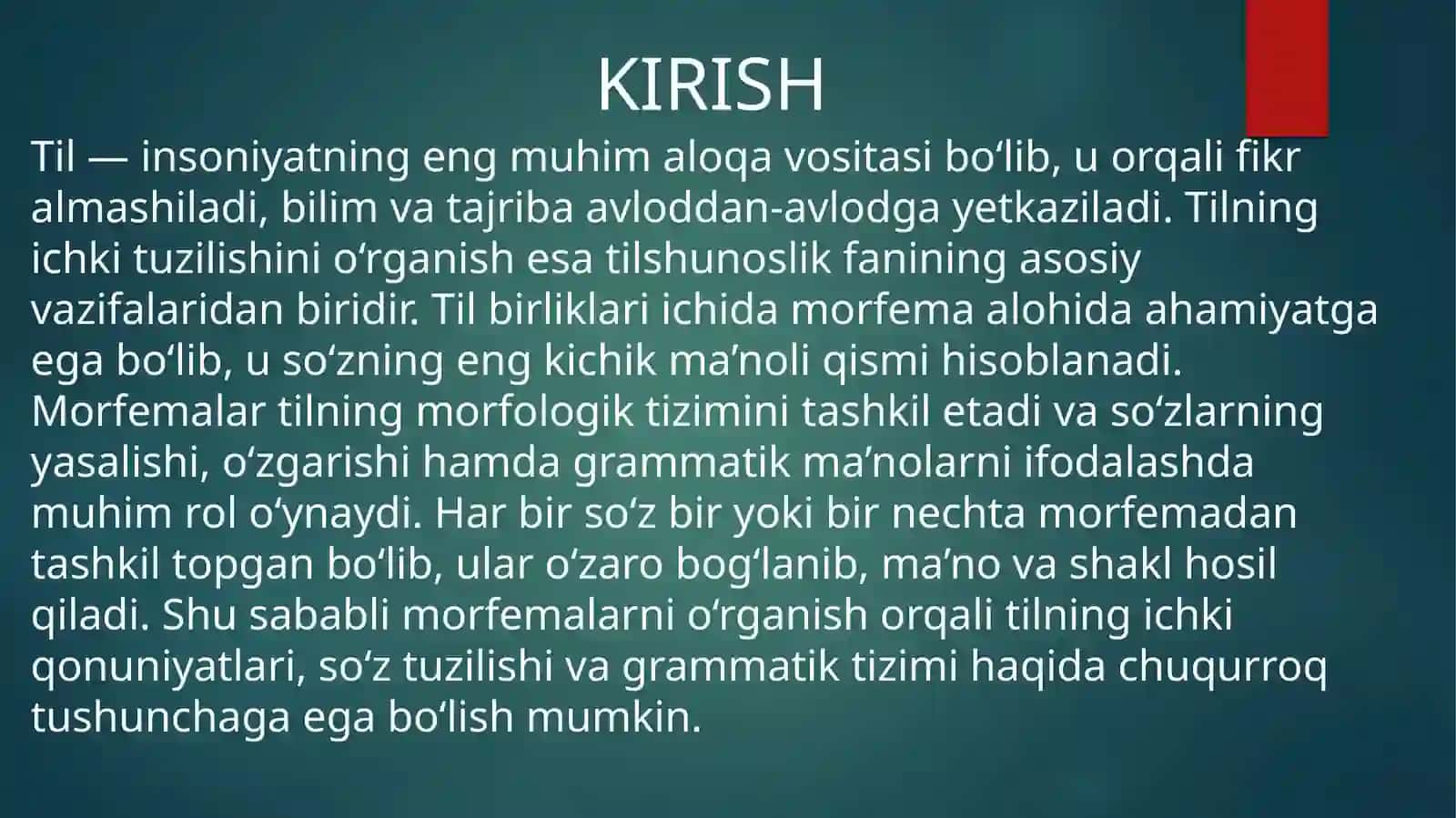 MORFEMA HAQIDA UMUMIY TUSHUNCHA 3
