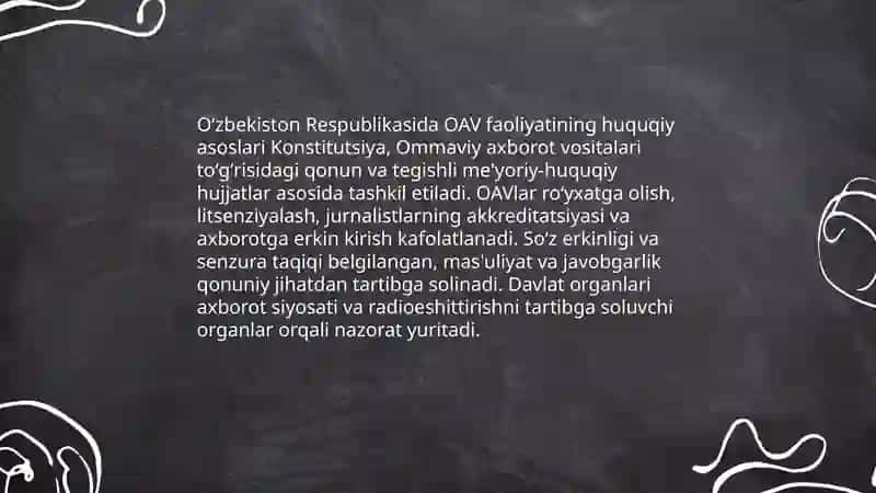 OAV faoliyatining huquqiy-asoslari 3