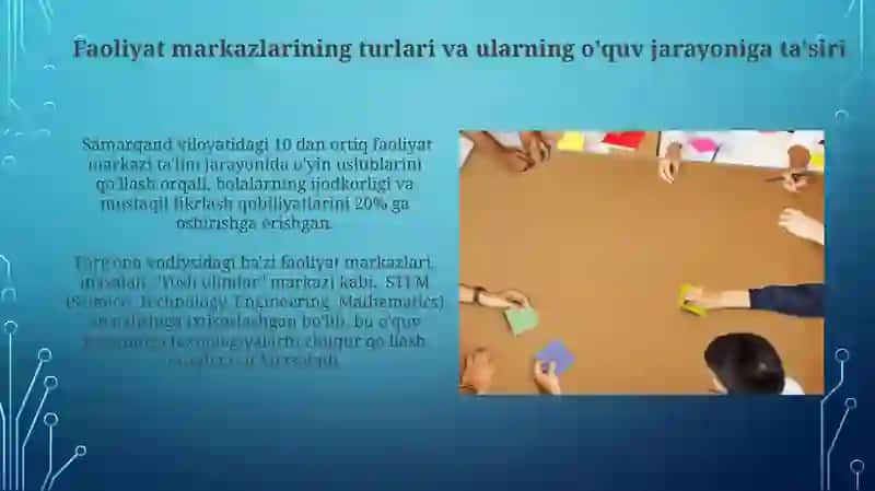 MTTlarida faoliyat markazlarida taʼlim jarayonlarini tashkil etish 3