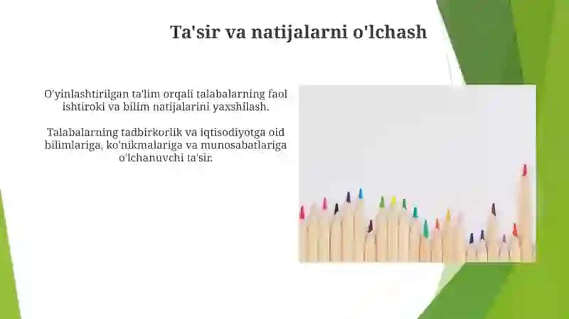 Ta'sir va natijalarni o'lchash 3
