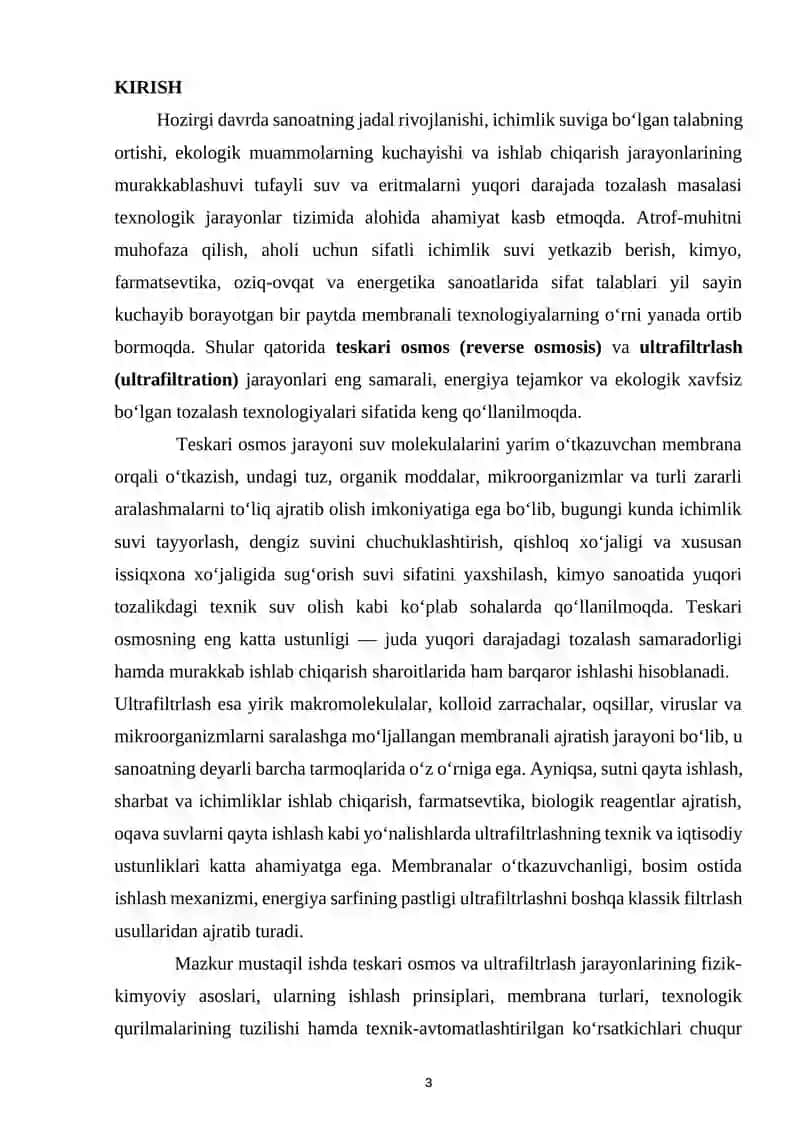 Teskari osmos va ultrafiltrlash 3