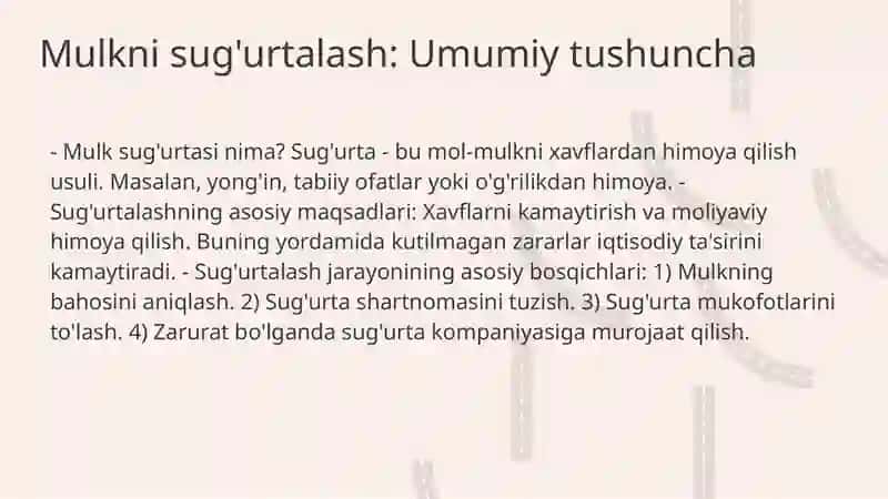 Jismoniy va yuridik shaxslarning mulkini sug‘urta qilish 3