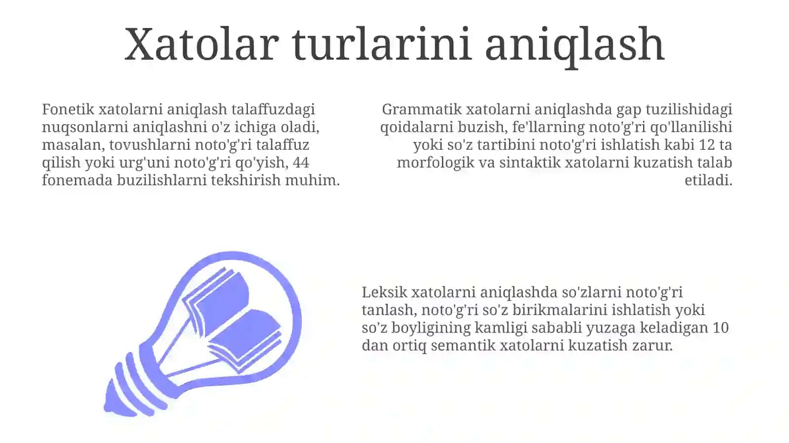 O'quvchilarning Xatolarni Aniqlash va Tuzatish 3