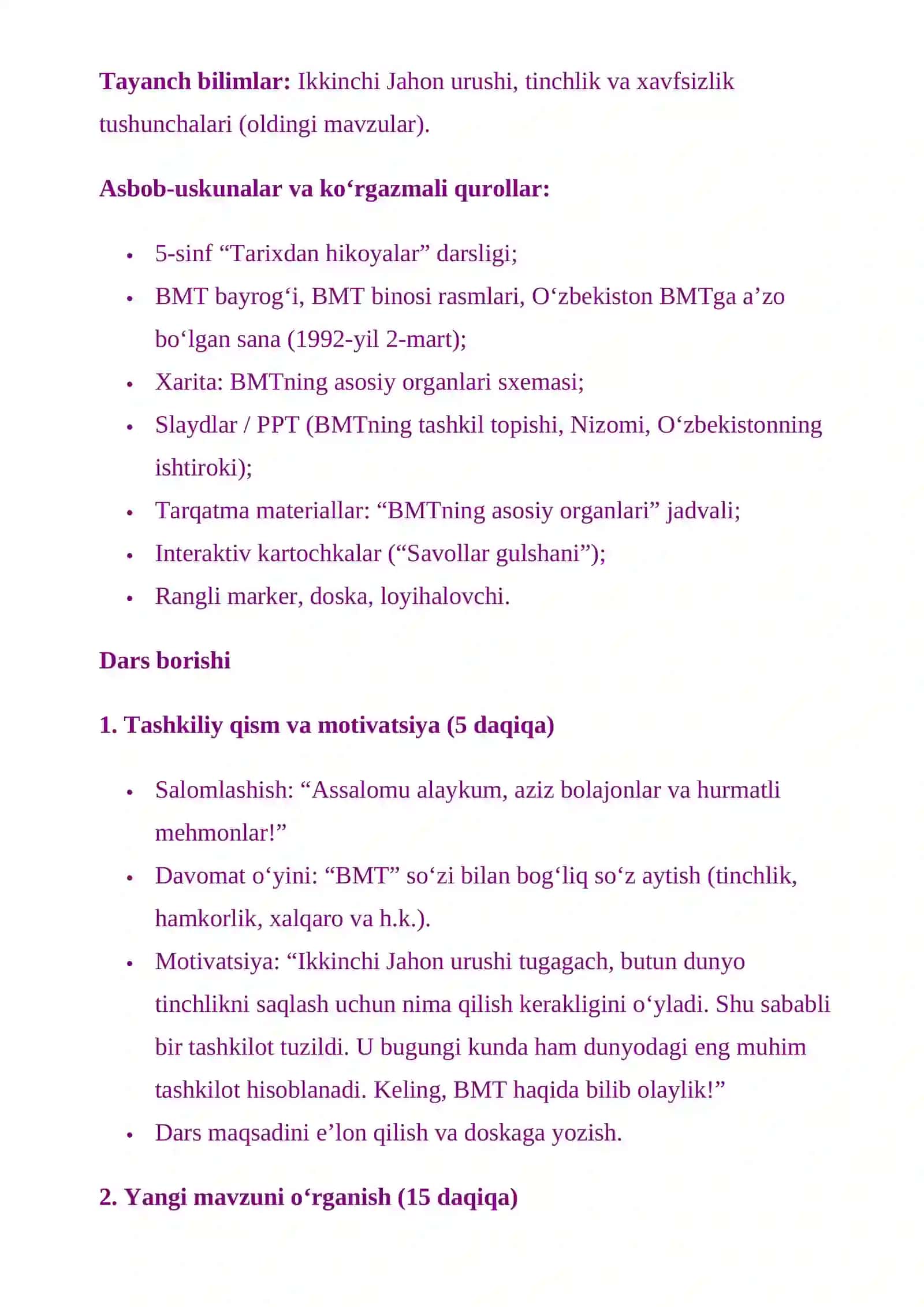 Birlashgan Millatlar Tashkiloti (BMT) 3