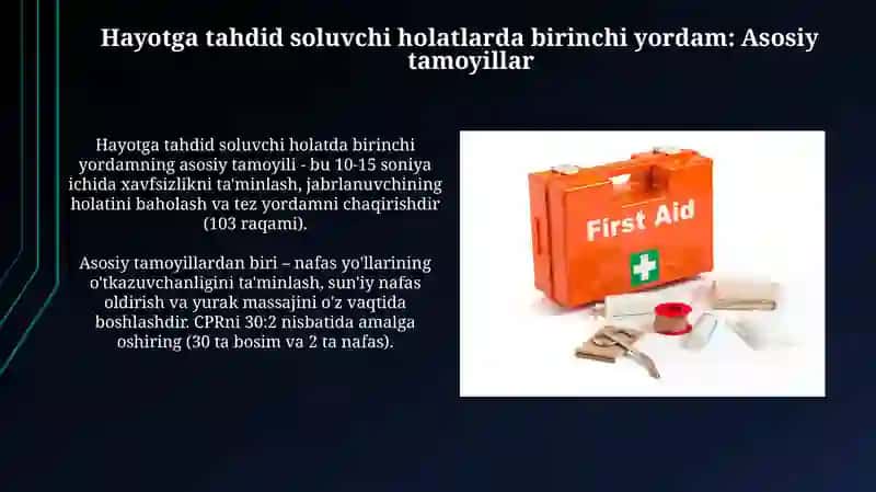 Birinchi yordam kursi 3