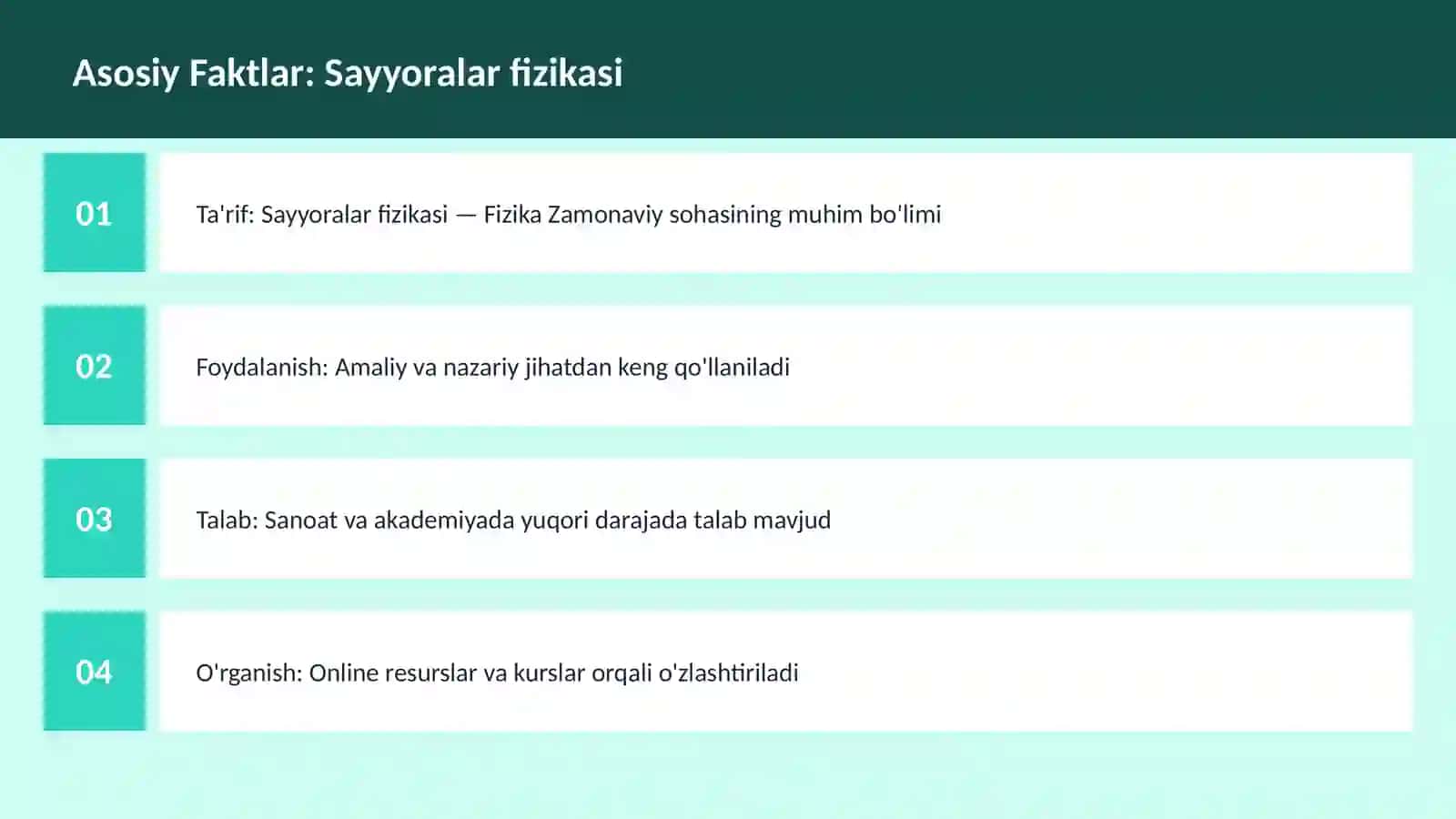 Sayyoralar fizikasi 3