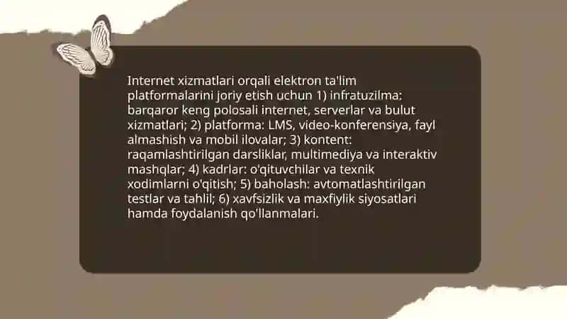 Ta'lim jarayonini tashkil etishda internet xizmatlaridan foydalanish 3