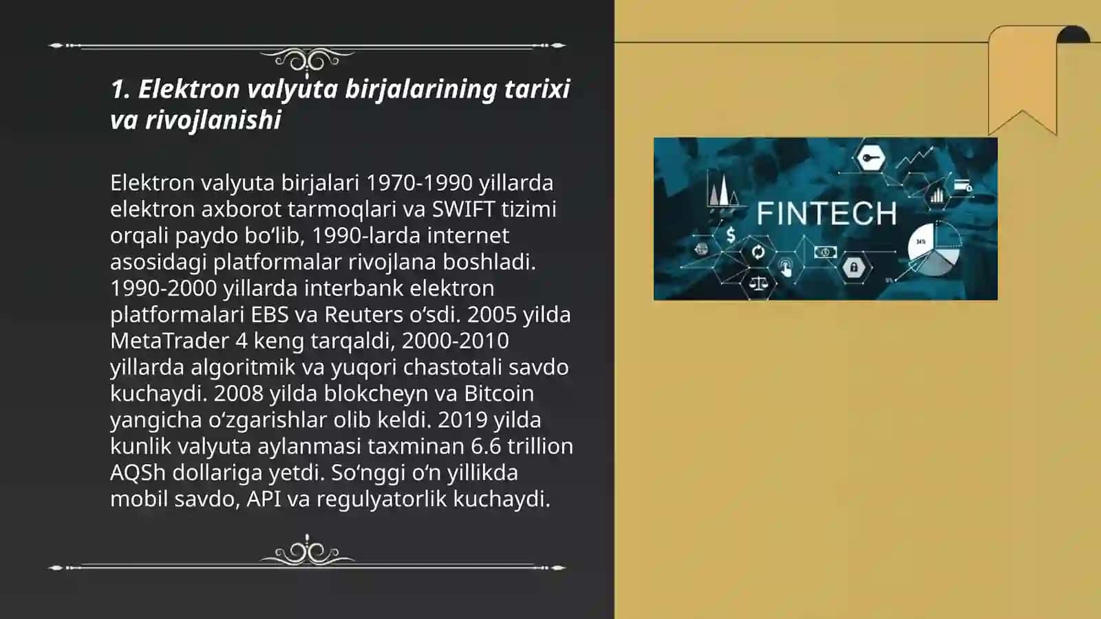 Elektron valyuta birjalari (FX Fintech) 3