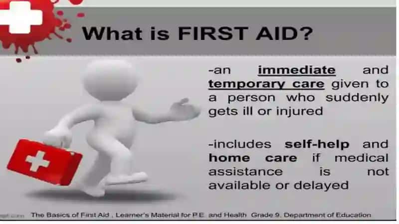 A first aid manual. Describe and provide visual aids 3
