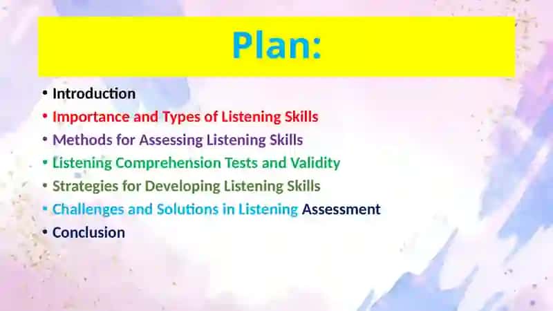 Evaluation of listening skills 3
