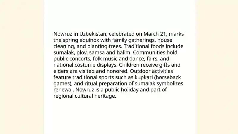 Nowruz (Navruz) Celebrations in Uzbekistan 3