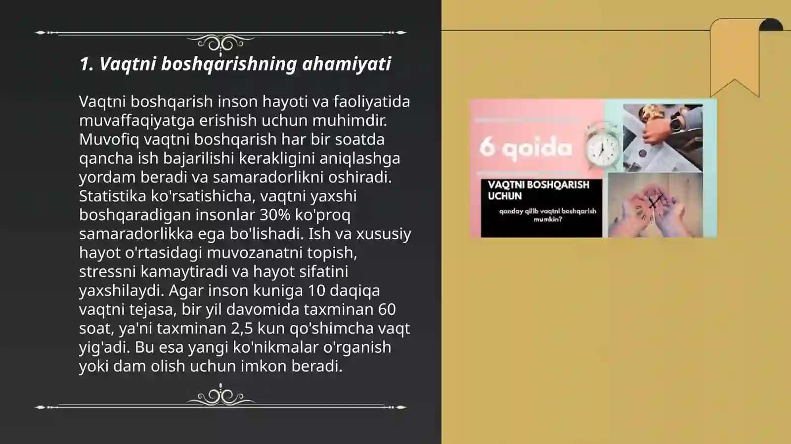 Vaqtni boshqarish time management 3