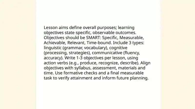 The structure of foreign language lessons 3