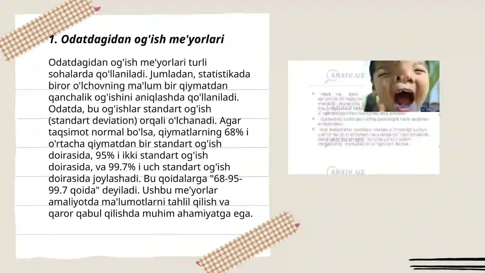 Normal va patalogik belgilarga masalalar yechish 3