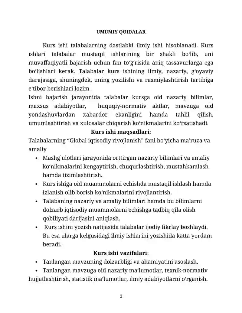 GLOBAL IQTISODIY RIVOJLANISH 3