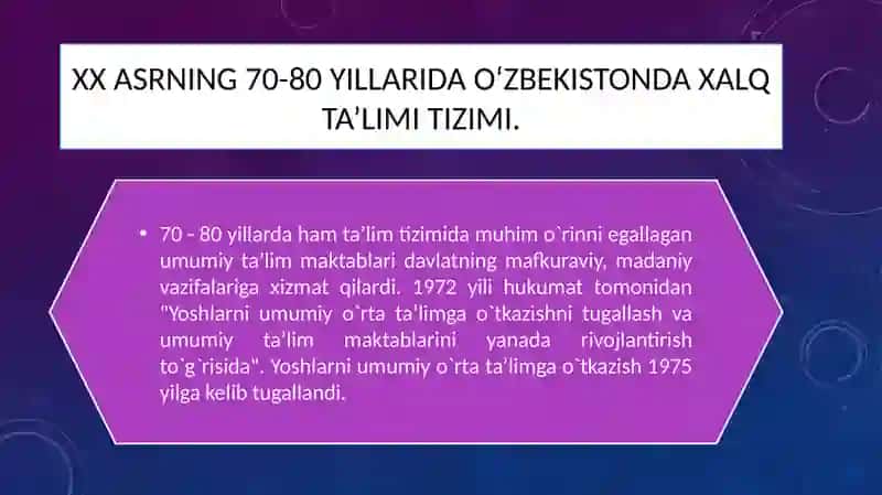 XX asrining 70-80 yillarida O‘zbekiston ta’lim tizimi 3
