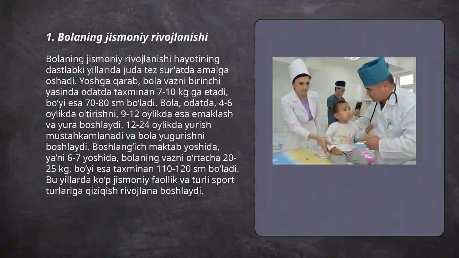 Bolaning rivojlanish sohalari.Kompetinsiyalari 3