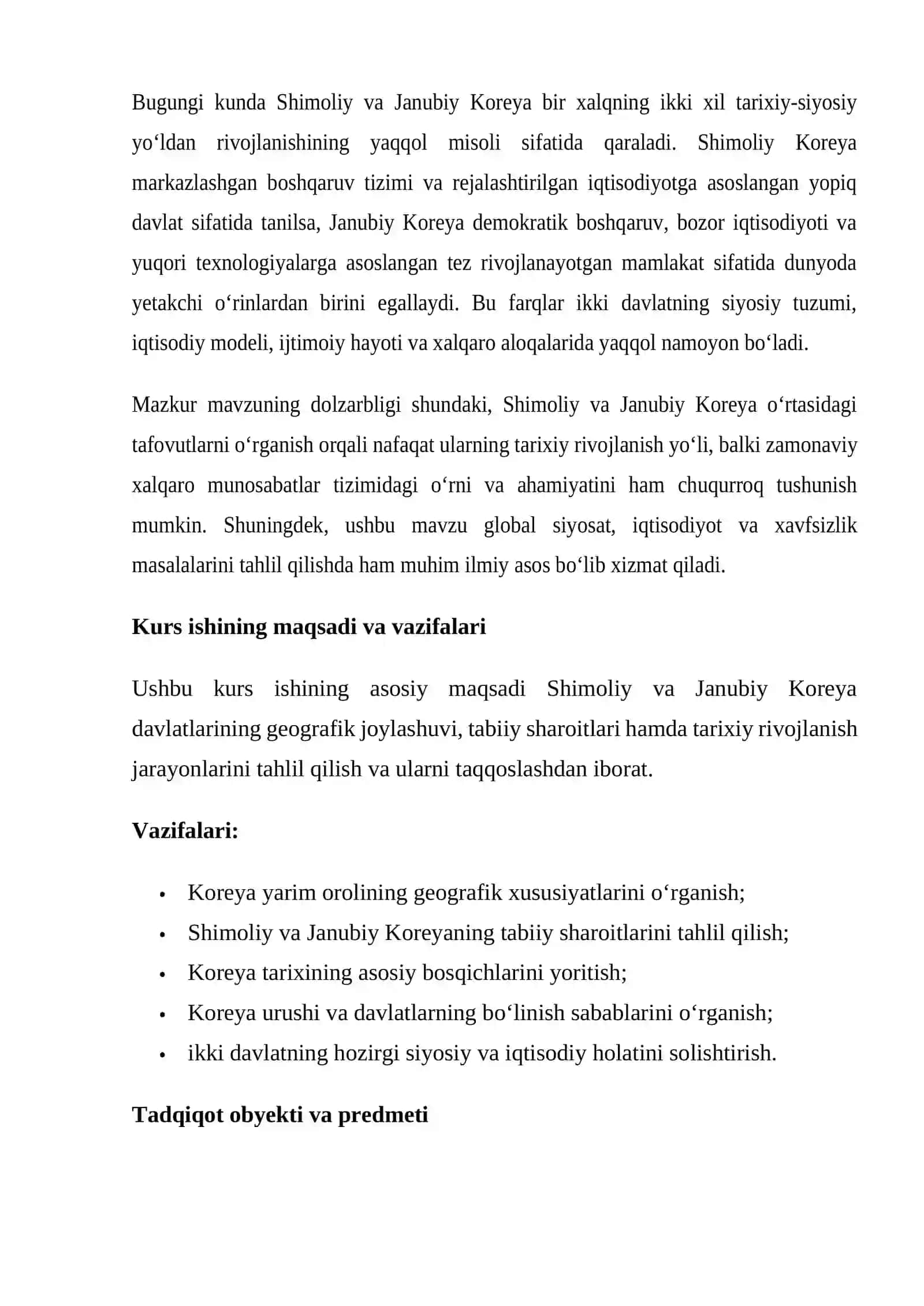 Shimoliy va Janubiy Koreya davlatlariga tavsif 3