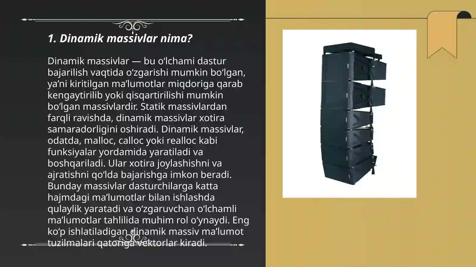 Dinamik massivlar dasturi 3