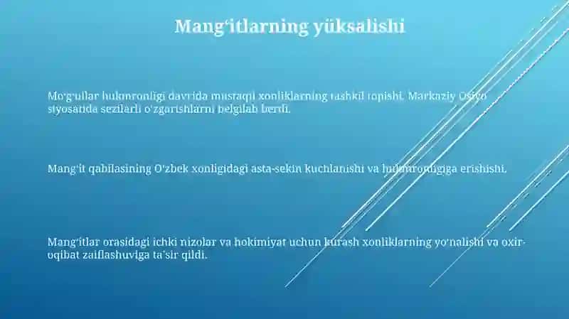OʻZBEK xonliklari tarixi 3