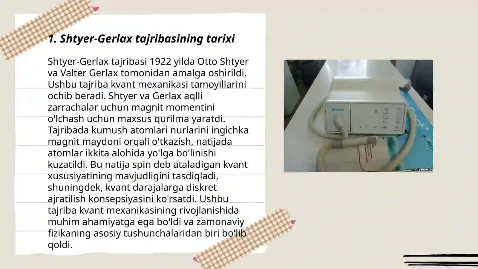 Shtyer-Gerlax tajribasi 3