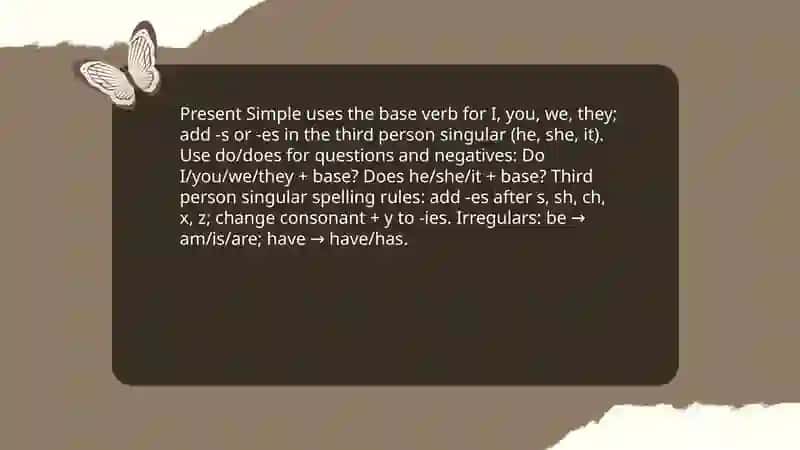 Present Simple Tense, Present Continuous Tense 3