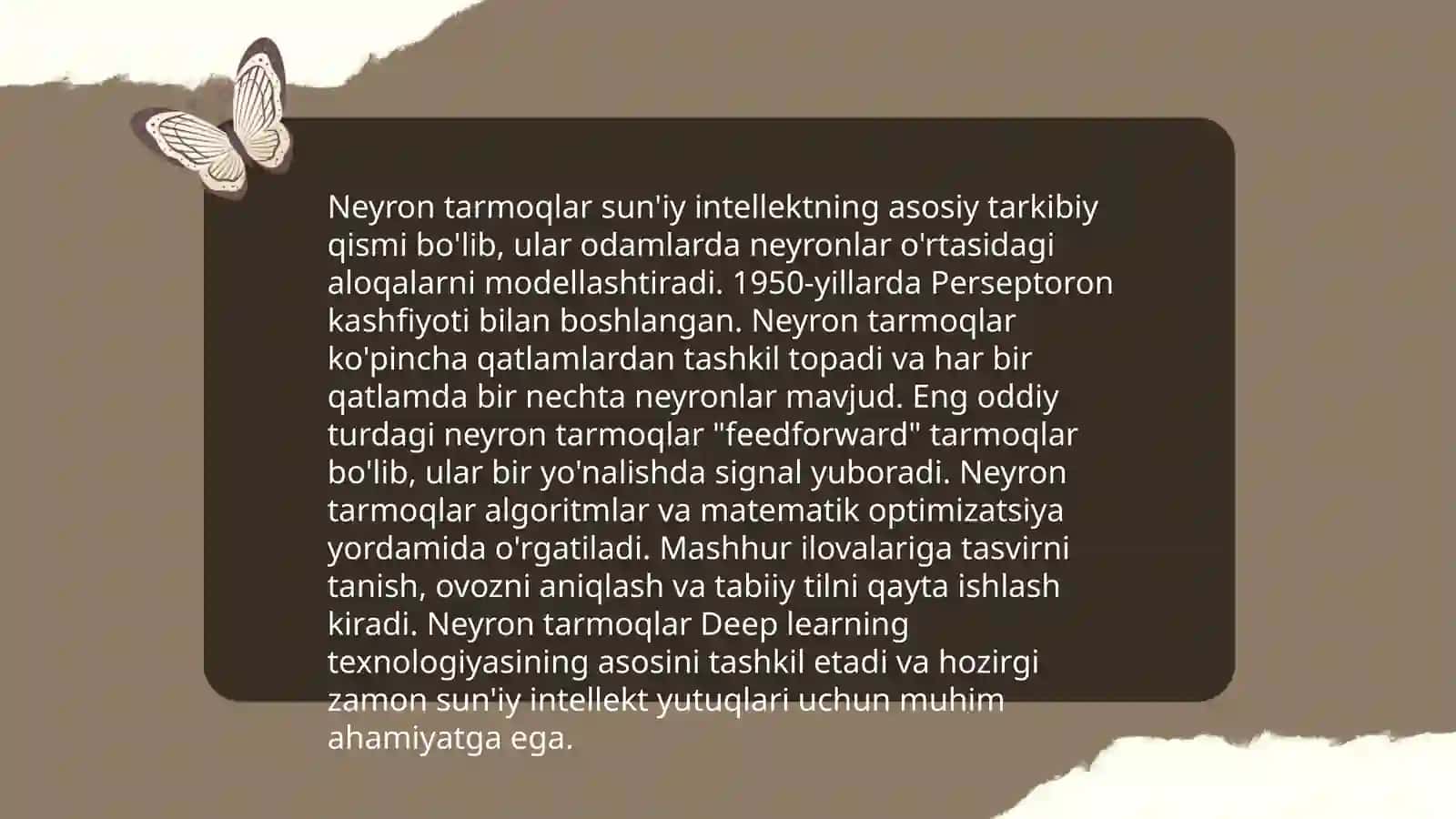 Neyrokompyuterlar arxitekturasini o'rganish 3