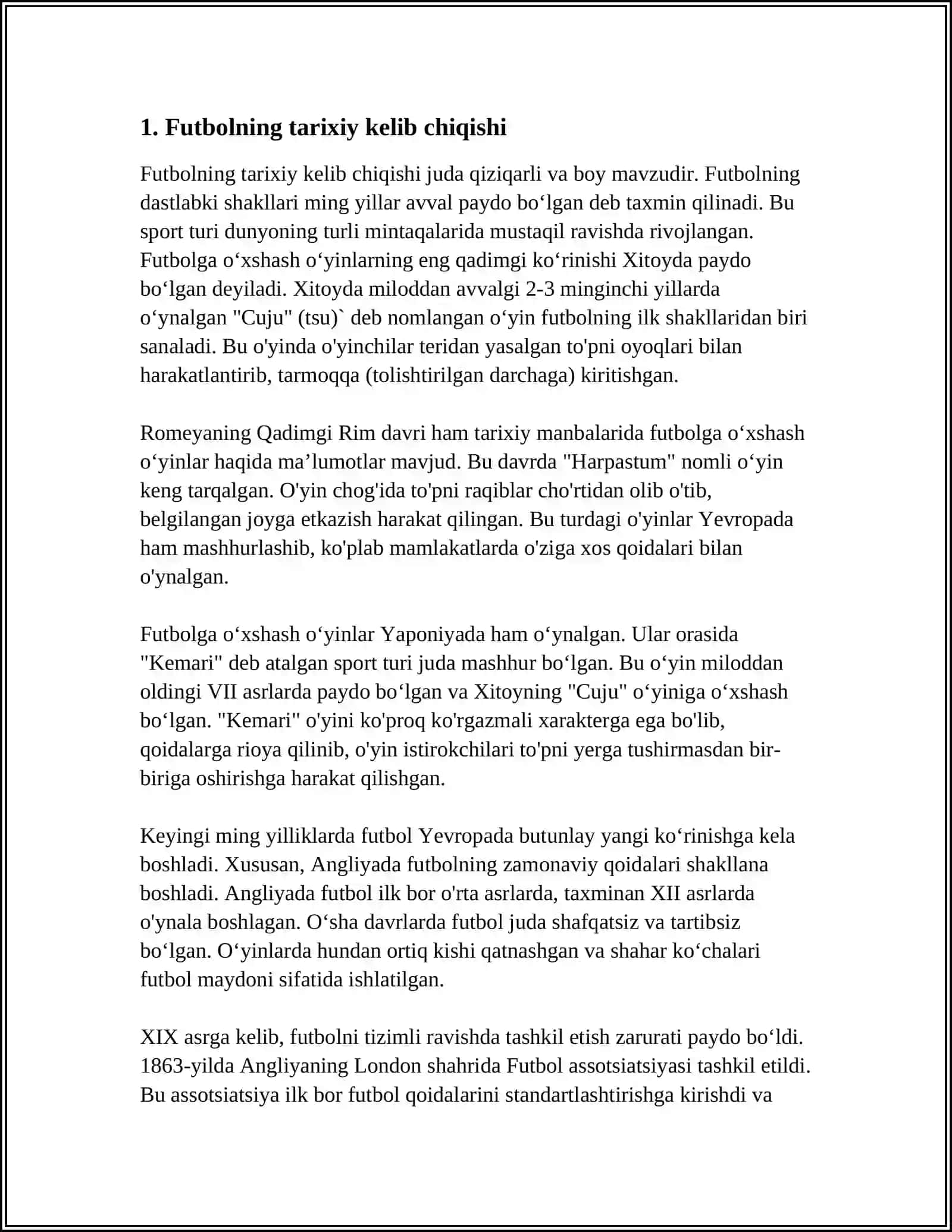 FUTBOLNING VUJUDGA KELISHI 3