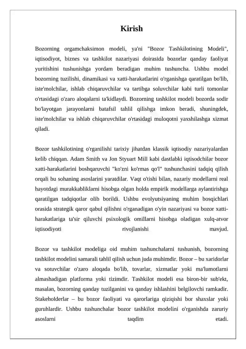 Bozorning orgamchaksimon modeli 3