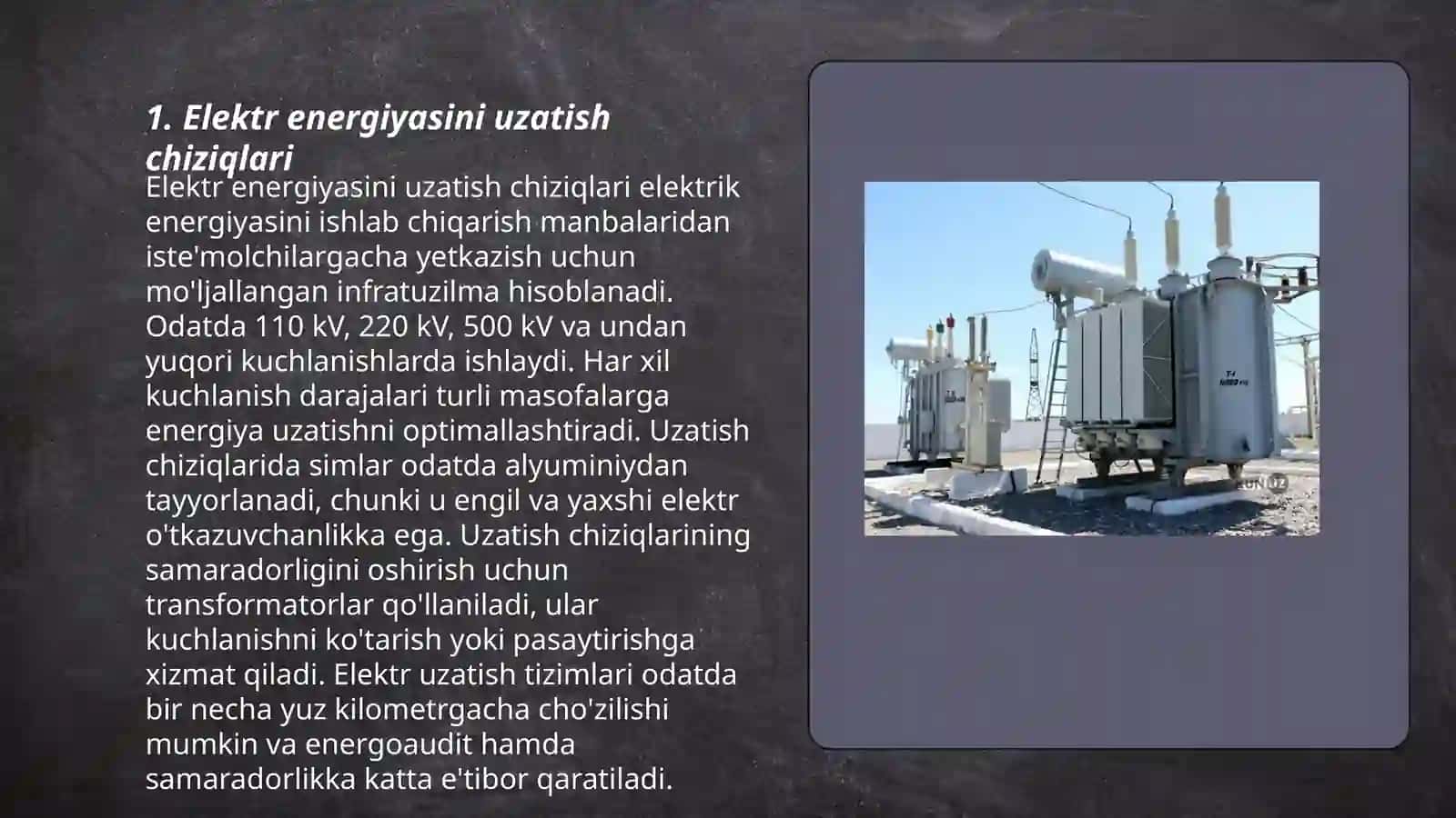 Elektr energiyani uzatish yo'llari 3