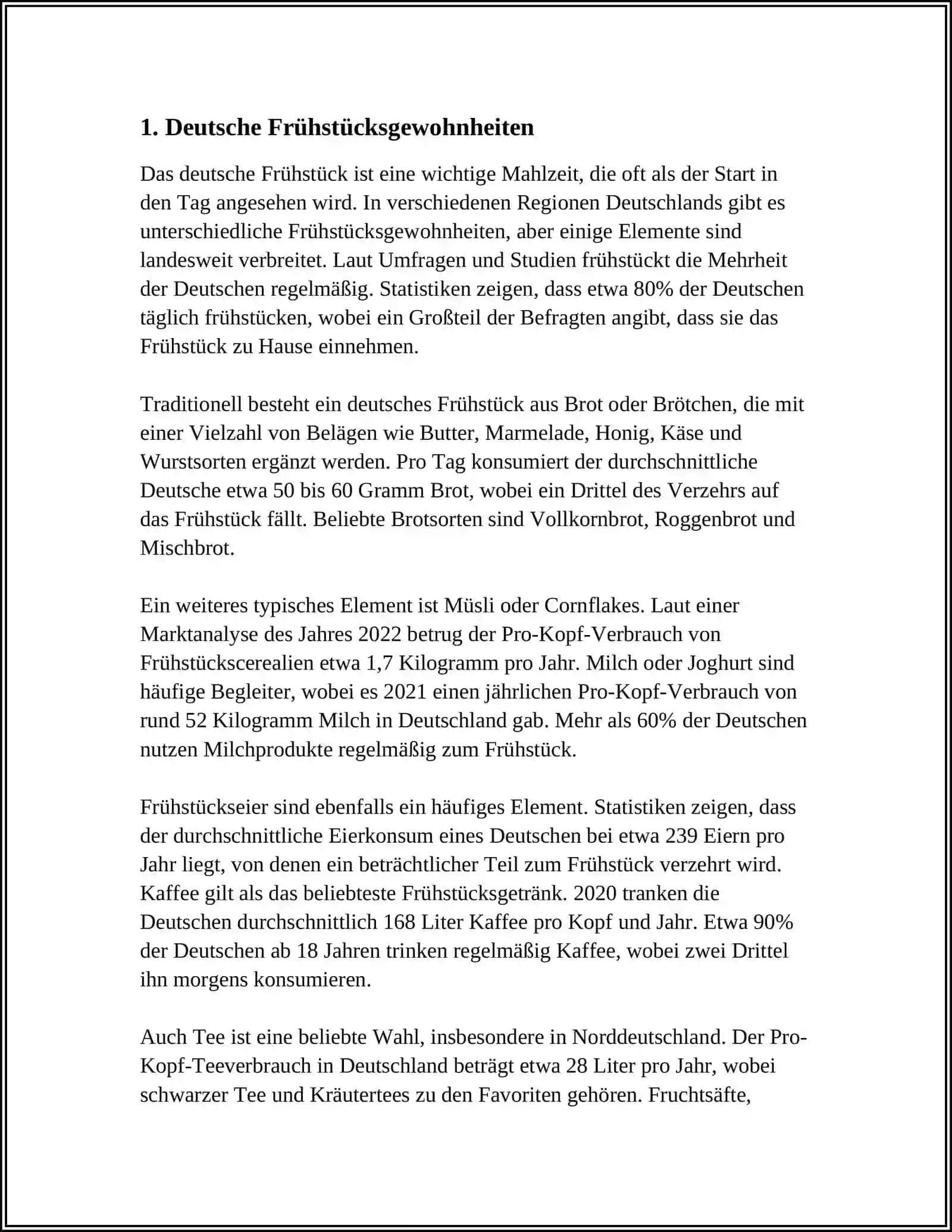 Deutsche Frühstücksgewohnheiten 3