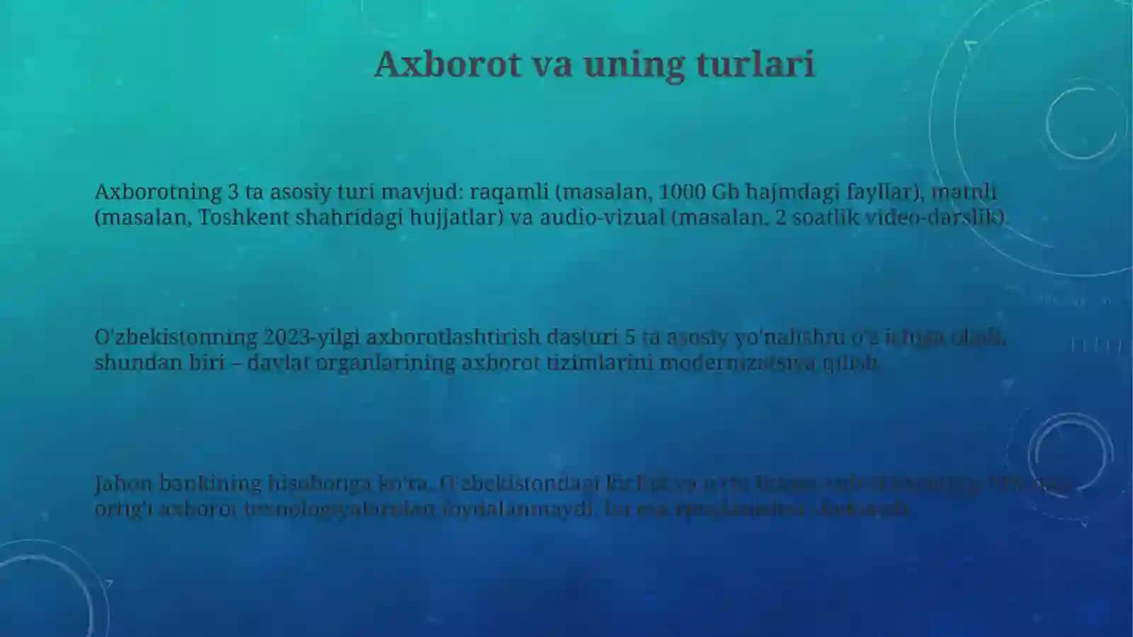 Axborot va uning turlari 3