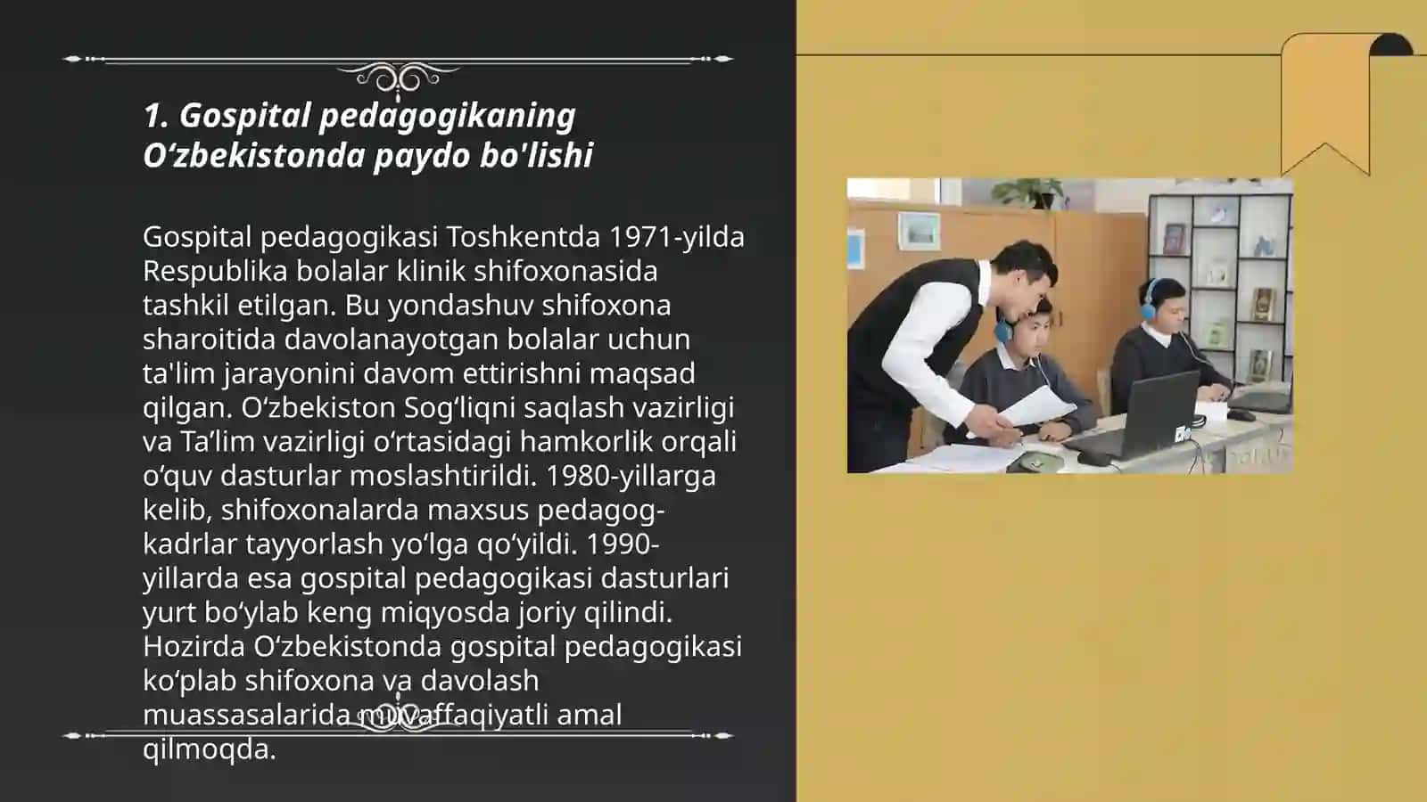 Oʻzbekistonda gospital pedagogika fanining rivojlanish tarixi 3
