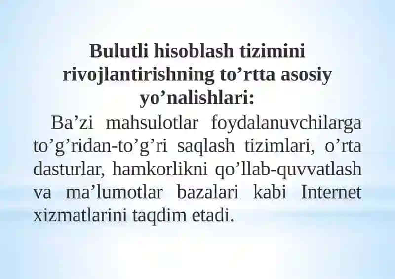 Bulut texnologiyalarining rivojlanishi 3