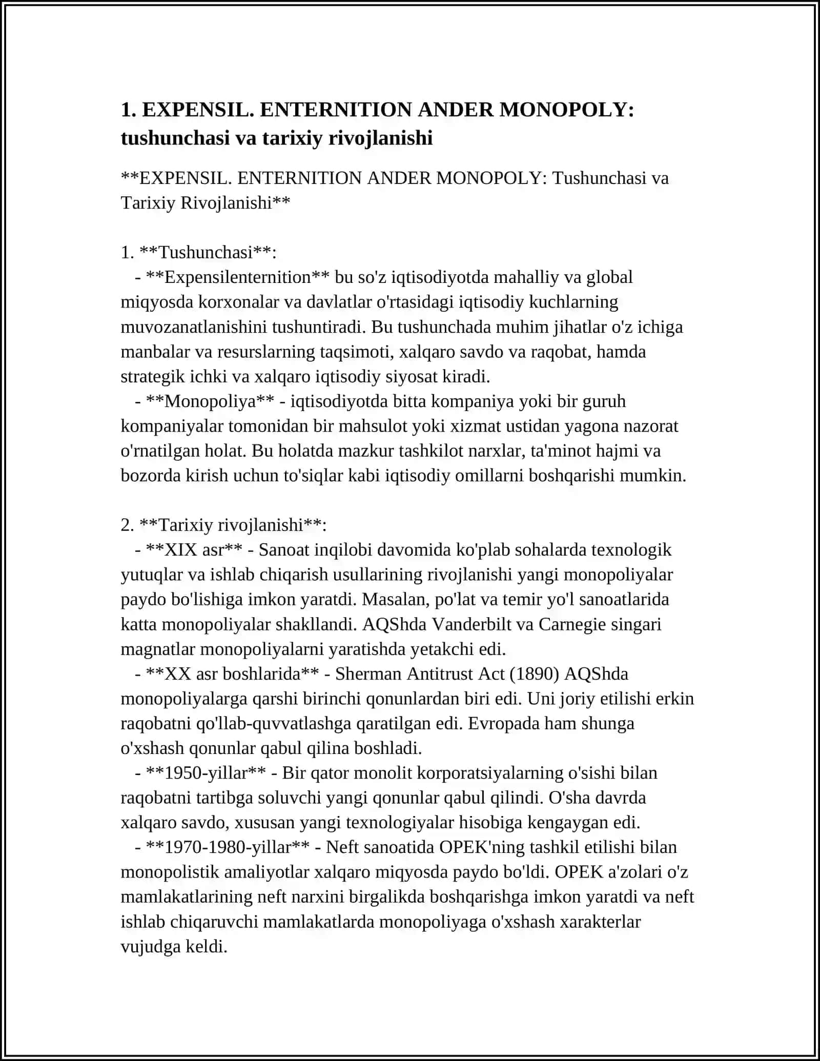 EXPENSIL. ENTERNITION ANDER MONOPOLY 3