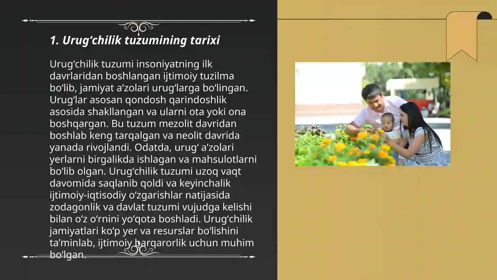 Urugʻchilik tuzumi va aholining turmush tarzi 3