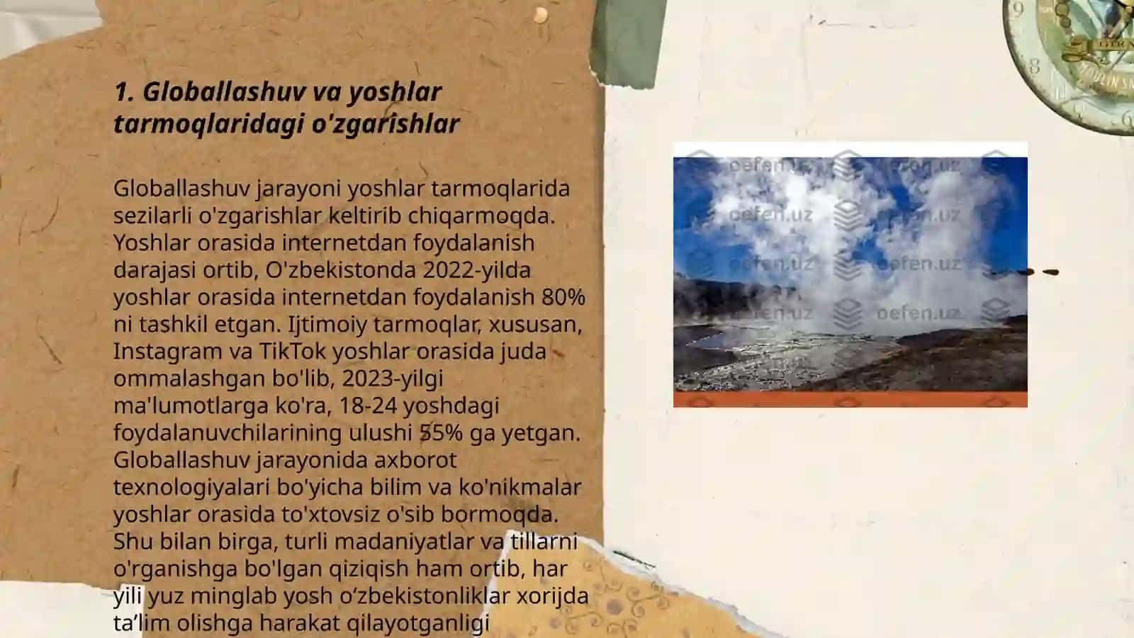 Globallashuv va yoshlar tarmoqlaridagi o'zgarishlar 3