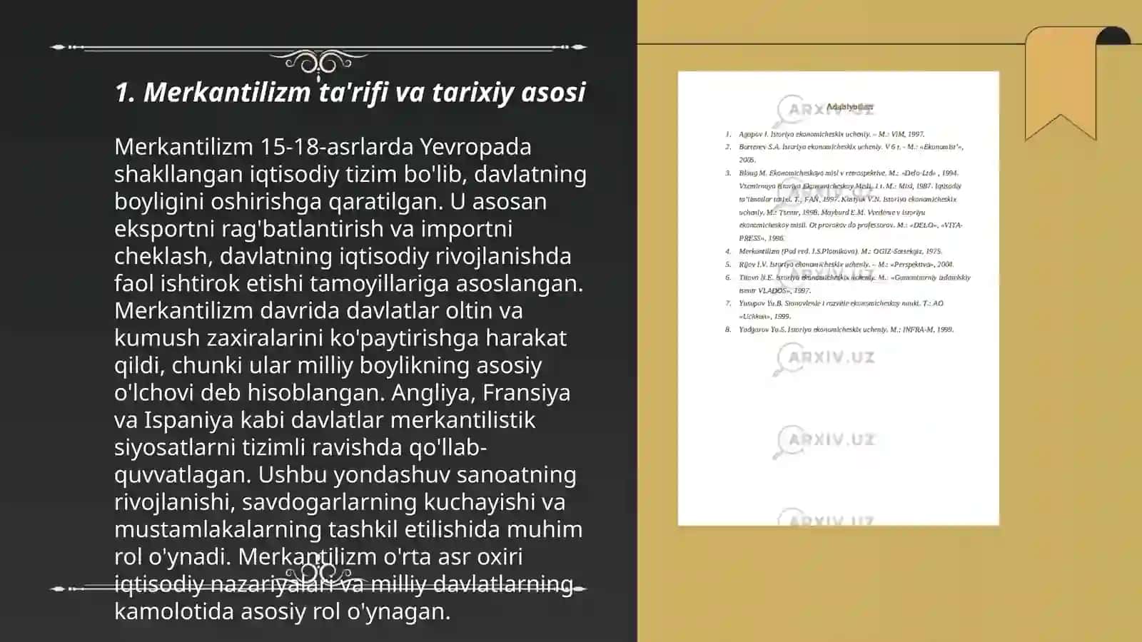 Merkantilizm iqtisodiy ta'limi 3