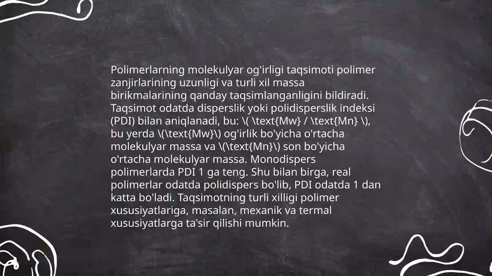 Polimerlarning polidispersligini aniqlash 3