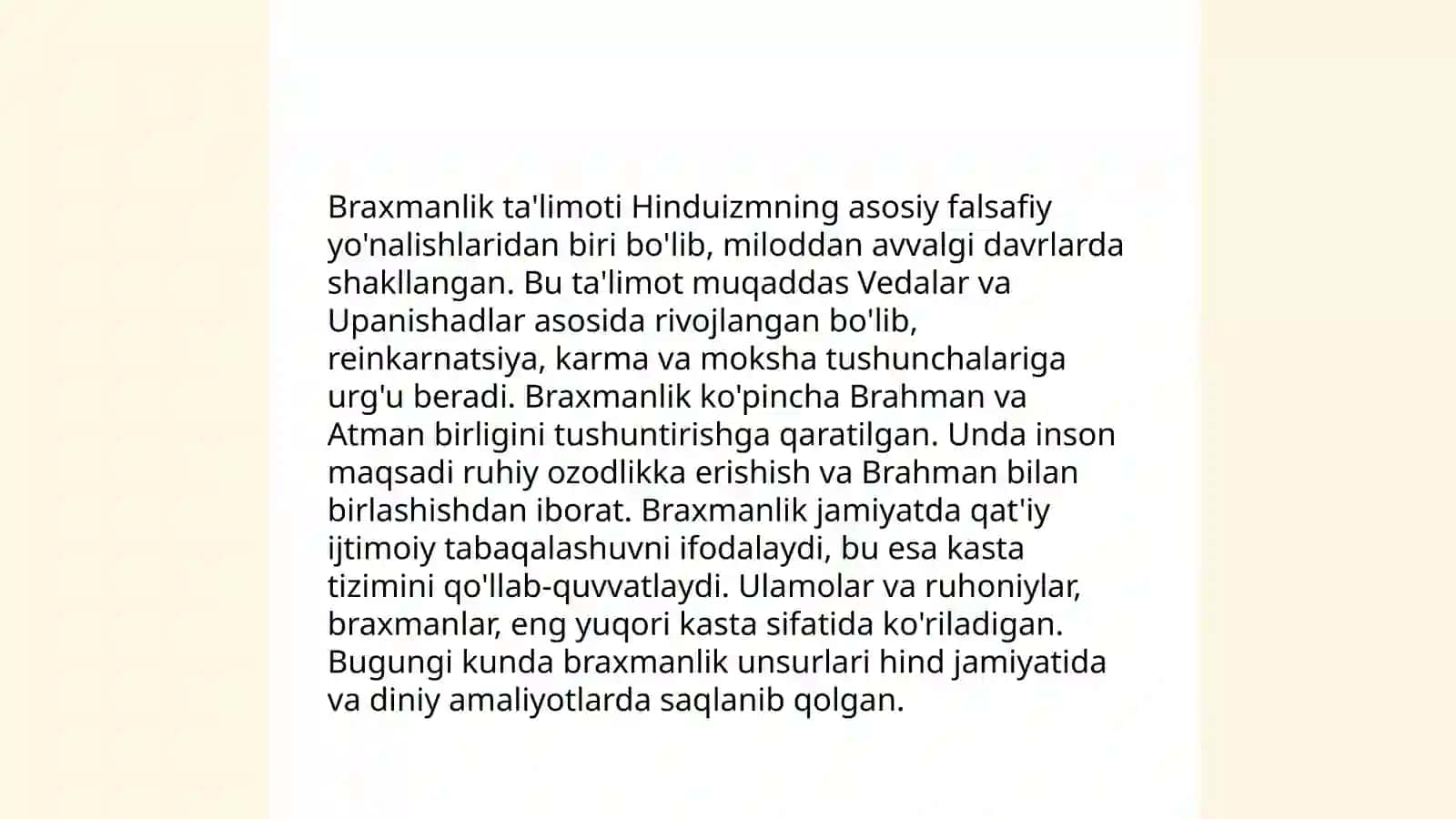 Braxmanlik taʼlimida kastalar 3