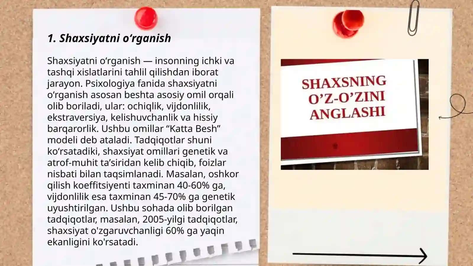 Shaxsning oʻz oʻzini anglashi 3