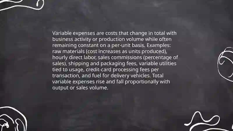 Variable Expenses Inglis Tilda Silayt Tayorlaber Misollari Bilan 3