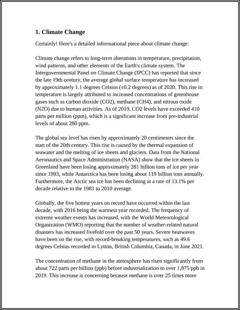 Climate Change Information 3