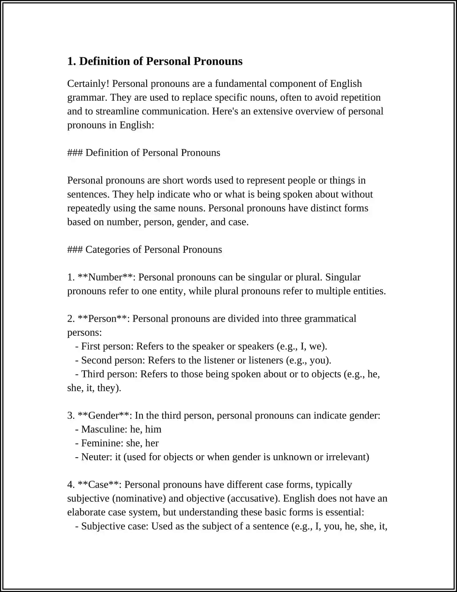 PERSONAL AND POSSESSIVE PRONOUNS 3