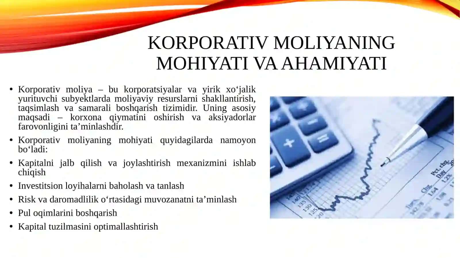 Korporativ moliya 3