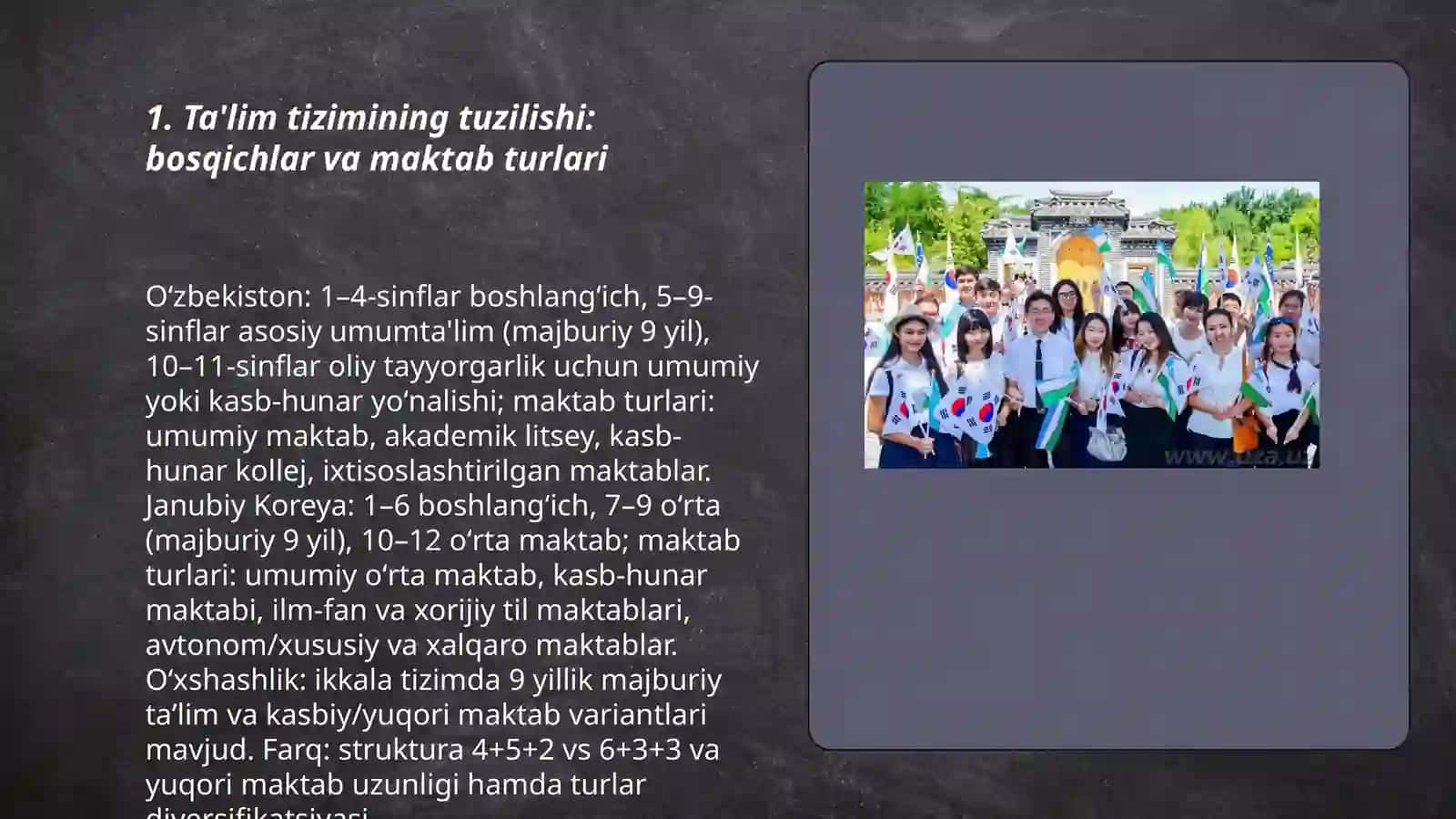Ta'lim tizimining tuzilishi: bosqichlar va maktab turlari 3